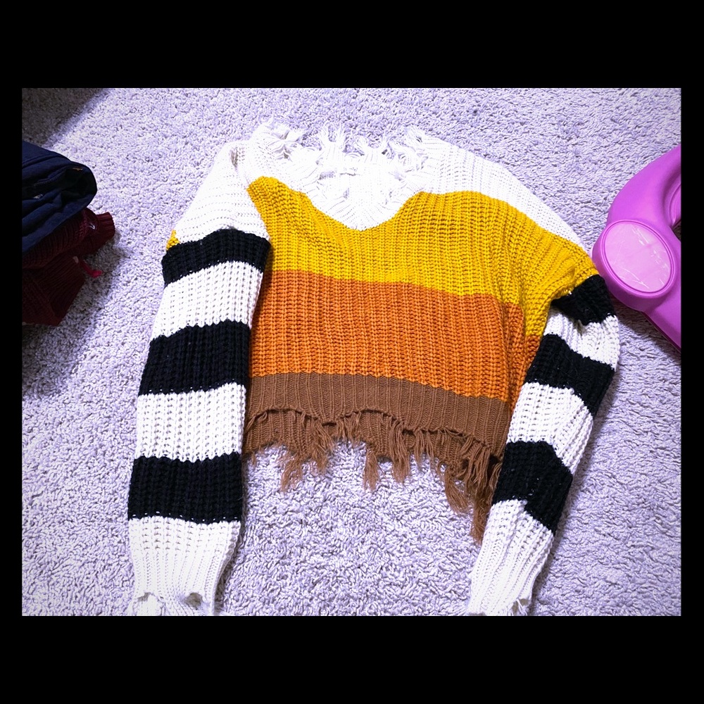 Destroyed Striped sweater!